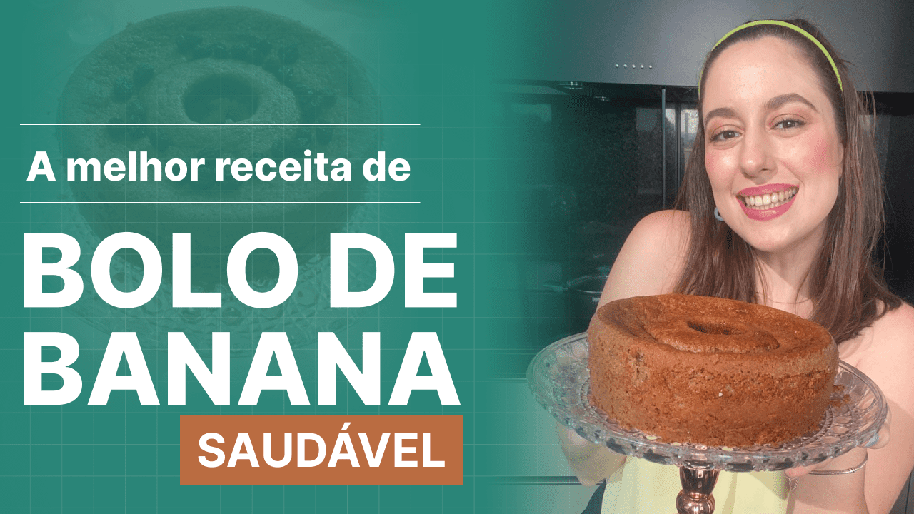 BOLO DE BANANA SAUDÁVEL, RÁPIDO E FÁCIL DE FAZER, PARA COMER SEM CULPA